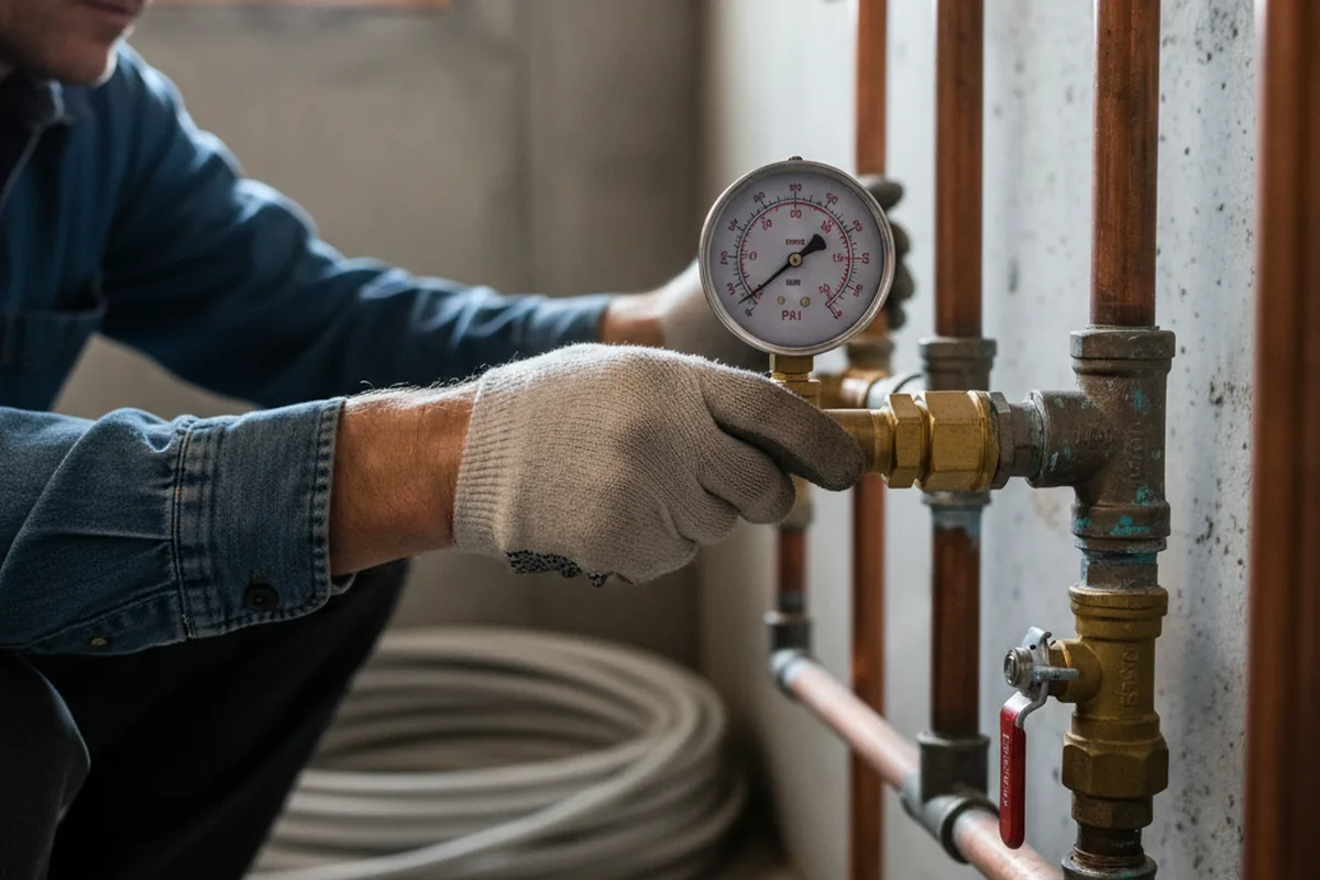 Pressure testing a repaired line during Water Line Repair in American Fork